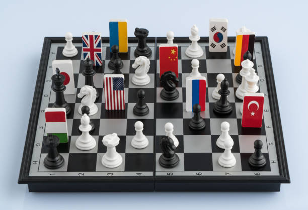 istock chessboard with flags of countries 1130476955