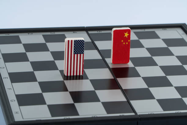 istock chessboard with flags of countries 1130477193