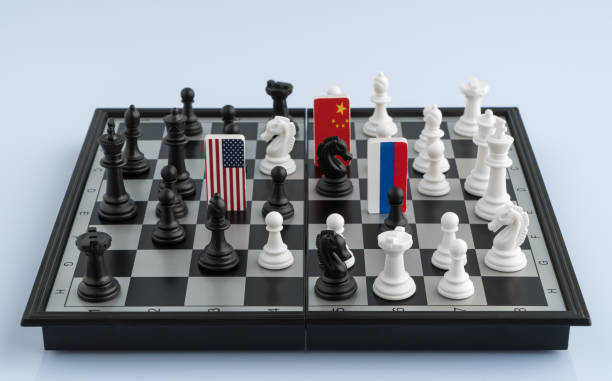 istock chessboard with flags of countries 1130479056