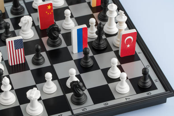 istock chessboard with flags of countries 1130479276