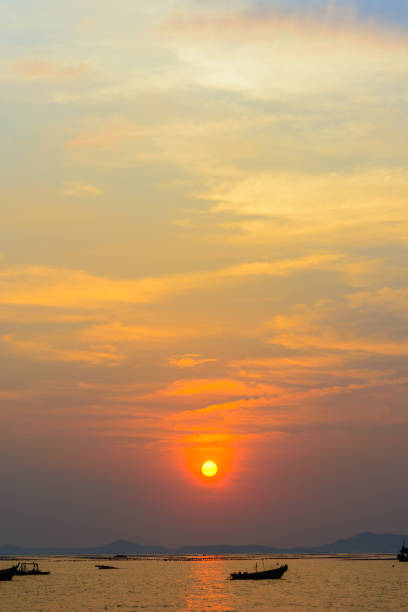 istock Sunset on the beach. Nature landscape background in evening 1130479280