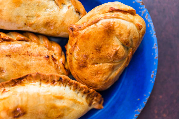 istock Homemade large empanadas with different staffings. 1130481782