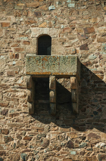 istock Stone balcony on gothic tower at Caceres 1130485441