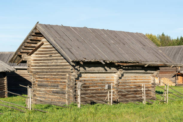 istock Wooden log sauna in old russian style 1130487756