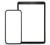 Mobile Phone and Tablet Computer Vector Illustration