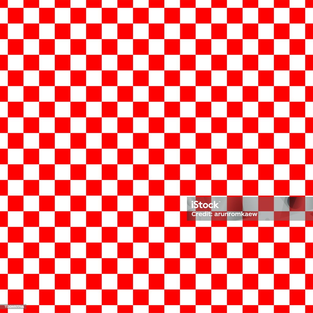 Mô Hình Liền Mạch Của Hình Vuông Checkered Màu Đỏ Và Trắng Hình ...