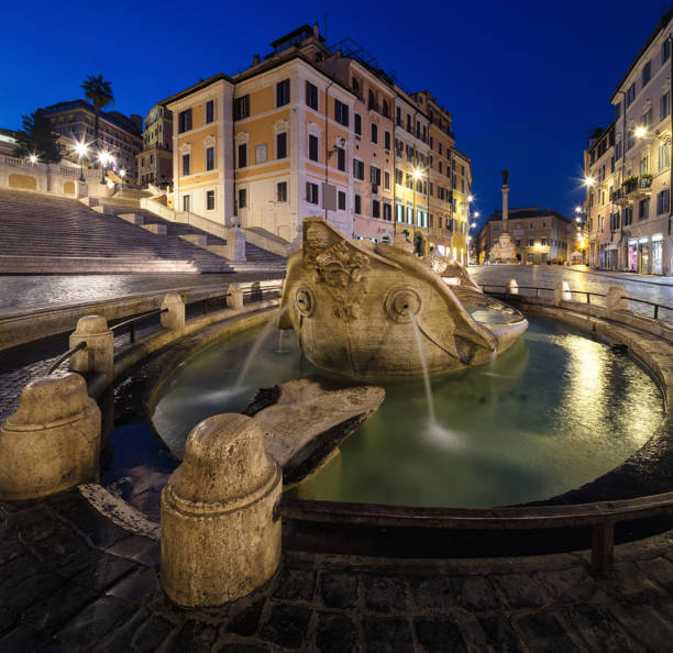 istock Night view of Spanish Steps, Rome, Italy. 1130498213