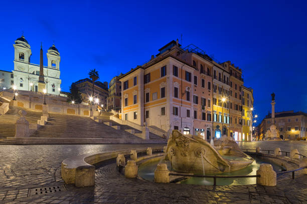 istock Night view of Spanish Steps, Rome, Italy. 1130498462