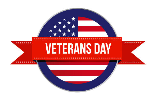 veterans day zeichen versiegeln symbol abbildung - miltary stock-grafiken, -clipart, -cartoons und -symbole