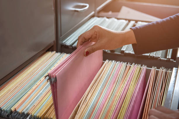 istock Important documents in files placed in the filing cabinet 1130500531