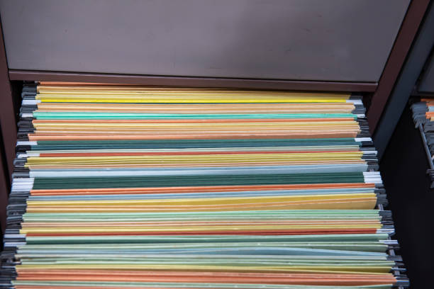 istock Important documents in files placed in the filing cabinet 1130500537