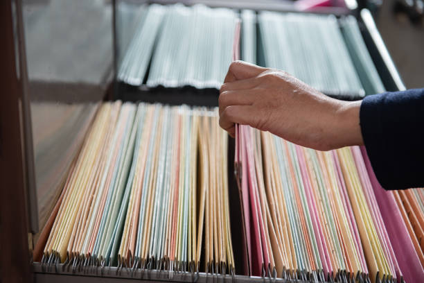 istock Important documents in files placed in the filing cabinet 1130500589