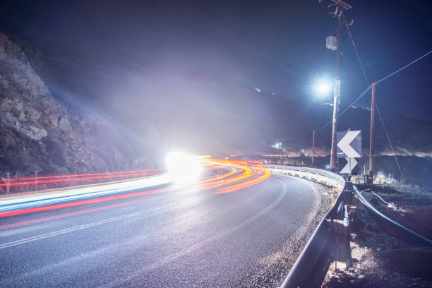 istock car light trails on serpentine road 1130502992