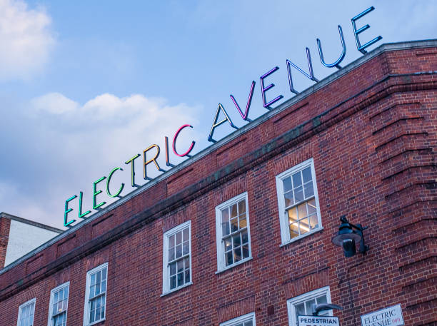 Electric Avenue, Brixton View of Electric Avenue, Brixton, a famous street in south west London brixton stock pictures, royalty-free photos & images