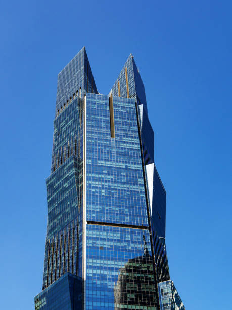 istock Close up view of modern skyscraper Palm Tower in Doha, Qatar 1130507574