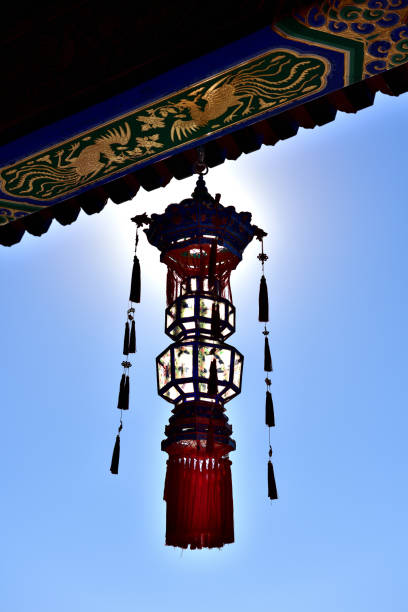 Red lantern hanging in Forbidden City