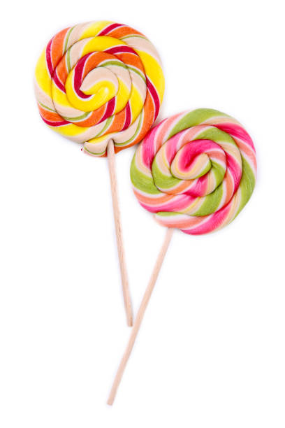istock Colorful lollipops isolated on white background. Studio shot 1130507857