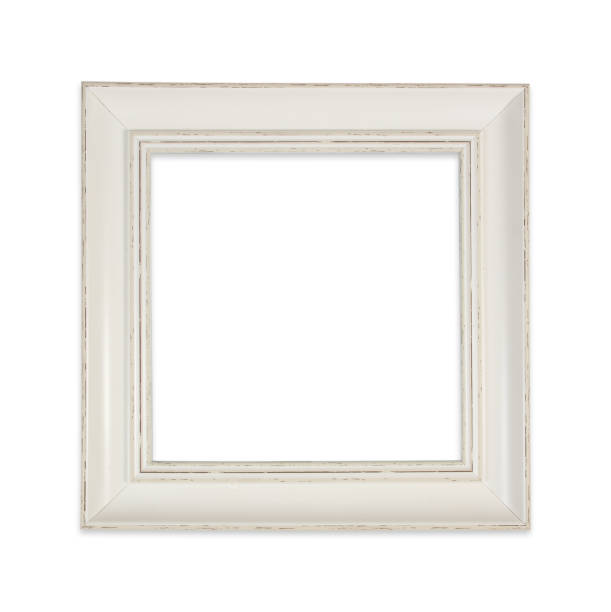 istock Ornate painted picture frame isolated on white 1130508162
