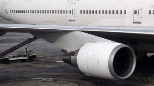 istock Airplane Engine Close Up View During The Day 1130510756