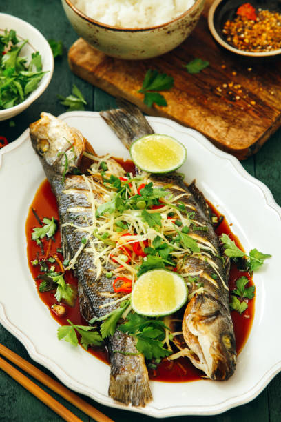 istock Steamed sea bass 1130512261