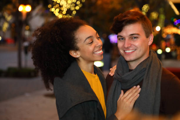 istock Holiday Fun Couple She Looks at Him 1130513320