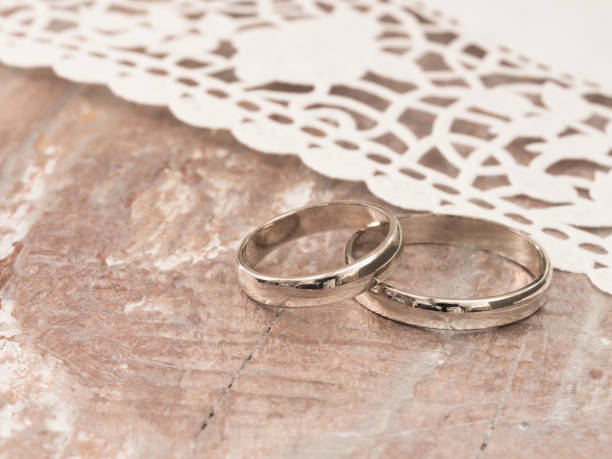 istock gold wedding rings in elegant arrangement 1130514323