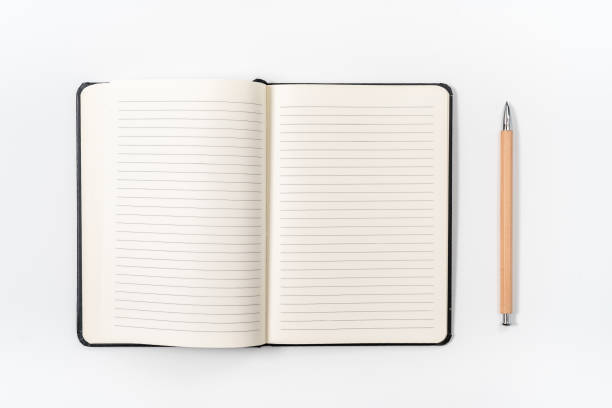 istock Brown spiral notebook isolated on white background.top view 1130515713