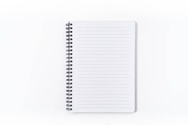 Brown spiral notebook isolated on white background.top view Brown spiral notebook isolated on white background.top view peoples alliance for democracy stock pictures, royalty-free photos & images