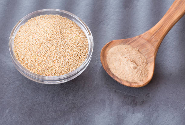 istock Amaranth seeds and powder - Amaranthus 1130515976