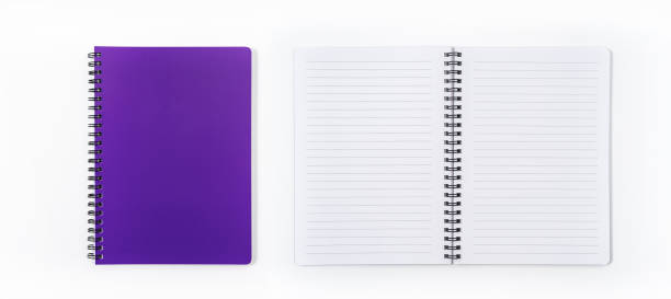 istock Brown spiral notebook isolated on white background.top view 1130515981