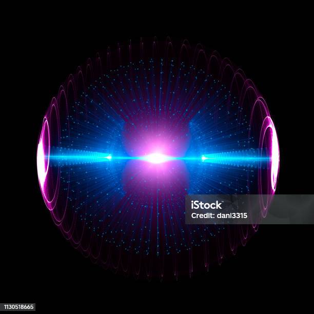 Energy Sphere With Glowing Core Concept For Antigravity Magnetic Field Nuclear Fusion Stock Illustration - Download Image Now