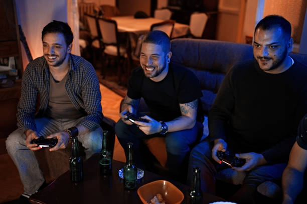 istock Gamers Playing Video Games 1130519666