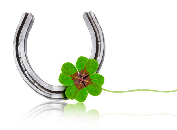 istock Horseshoe insulated with cloverleaf 1130520605