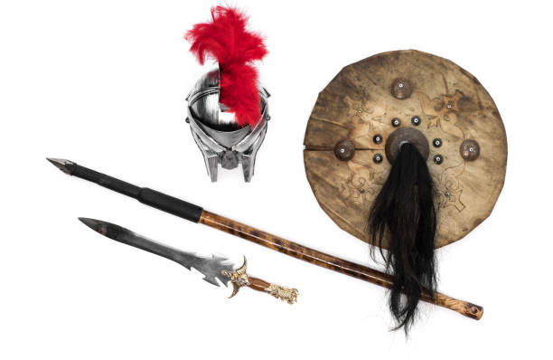istock spartan weapon on white isolated background 1130524500