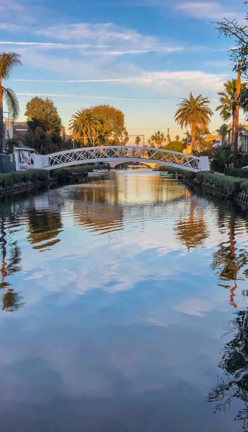 istock Walking through the Venice Canals in Venice, CA in wintertime 1130524926