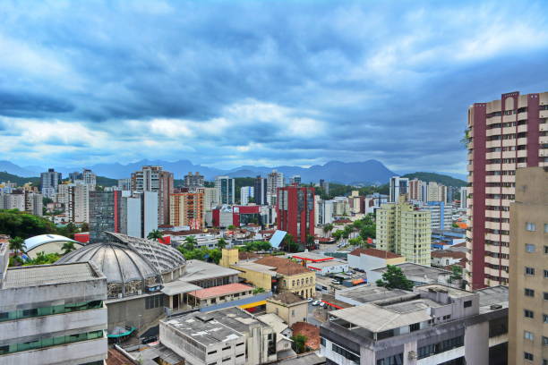 View of downtown Joinville stock photo