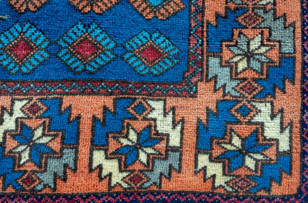 istock Oriental handmade woolen carpet background 1130526840
