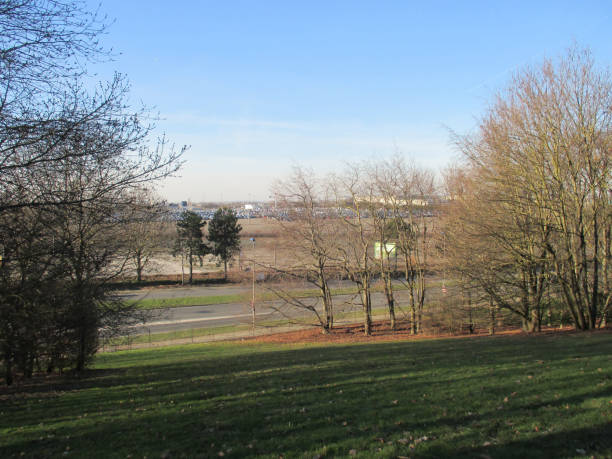 istock Sunny winter day in a hilly public park 1130528064