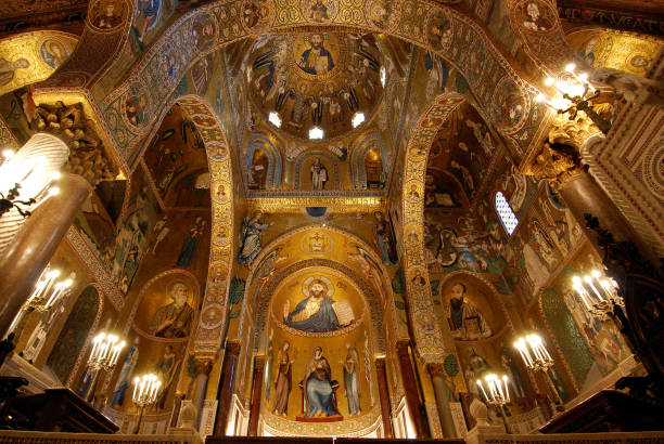 istock Byzantine mosaics within Palatine Chapel, Palermo, Sicily (Italy) 1130530041