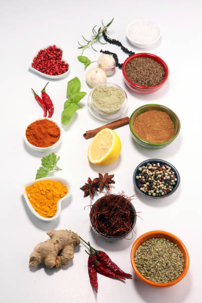 istock Spices and herbs on table. Food and cuisine ingredients. 1130532484