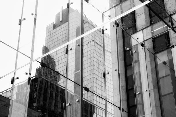 istock Low angle view of Skyscrapers, NYC. Black And White. 1130534349