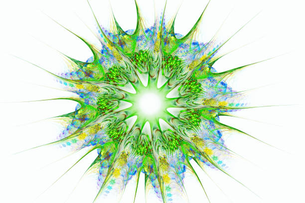 istock Abstract fractal art background in illustration space geometry. 1130536814