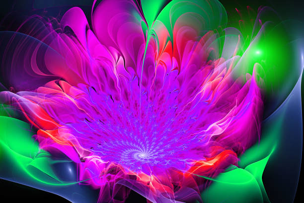 istock Abstract fractal art background in illustration space geometry. 1130540376
