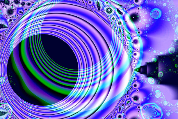 istock Abstract fractal art background in illustration space geometry. 1130541515