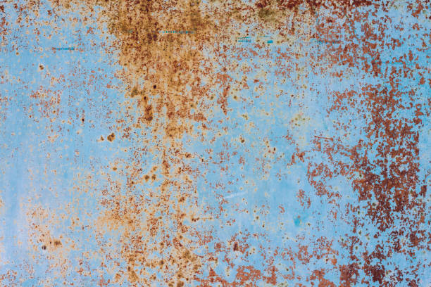 istock Old rusty metal background with cracked paint 1130541694