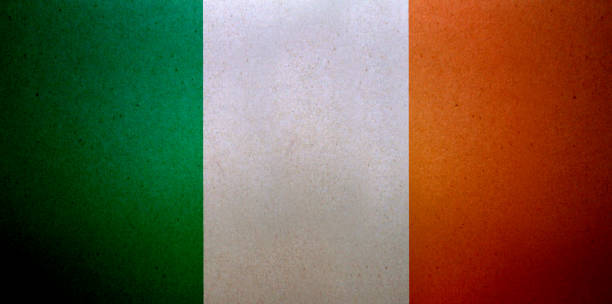 Irish flag printed on a paper sheet.