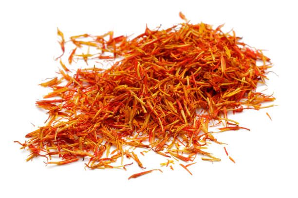 istock Heap of dry saffron spice isolated 1130545498