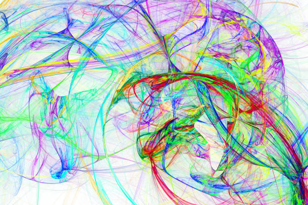 istock Abstract fractal art background in illustration space geometry. 1130546225