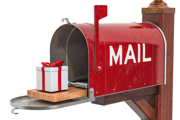 istock Mailbox and mousetrap with gift box inside, 3D rendering isolated on white background 1130549688
