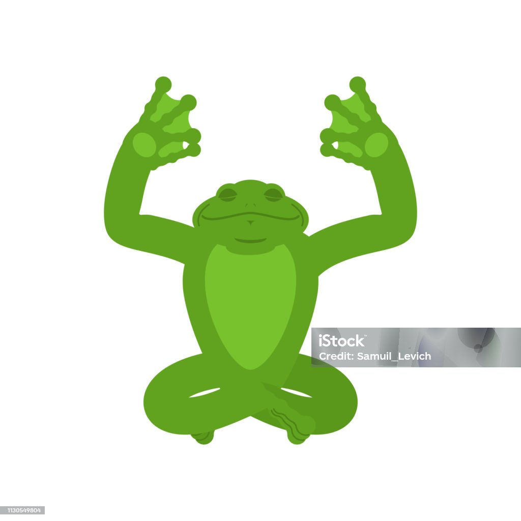 Yoga Ếch Con Cóc Yogi Bị Cô Lập Thư Giãn Và Thiền Định Hào Quang ...